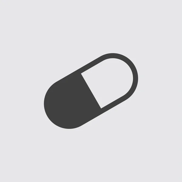 Illustrazione icona pillola medica — Vettoriale Stock
