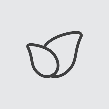 Beyaz arka plan illüstrasyon izole yaprak simgesi