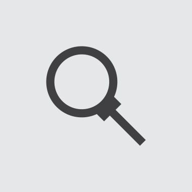 Beyaz arka plan illüstrasyon izole arama simgesi