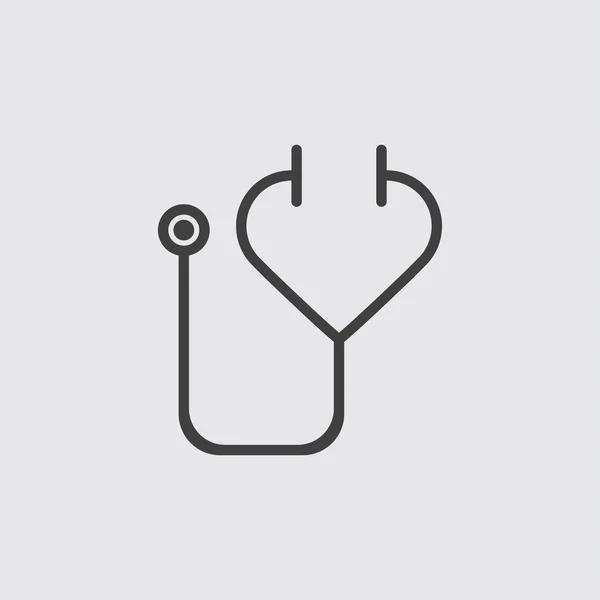 Stetoskop simge tasarlamak — Stok Vektör