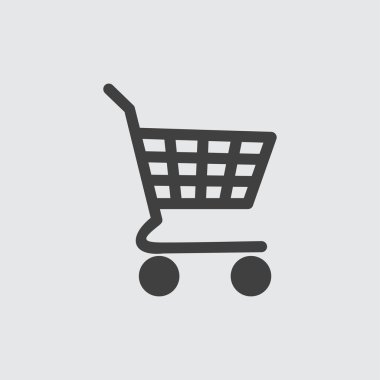 Alışveriş arabası simgesi çizimi