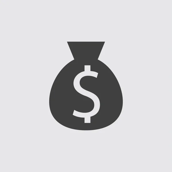 Money bag icon illustration — Stock Vector