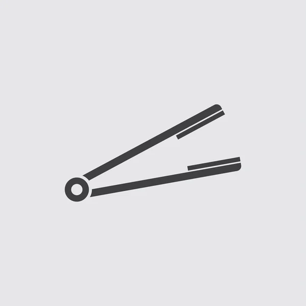 Illustration d'icône de lisseur de cheveux — Image vectorielle
