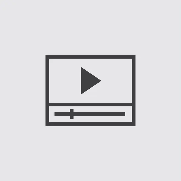 Ilustración del icono del reproductor de vídeo — Archivo Imágenes Vectoriales