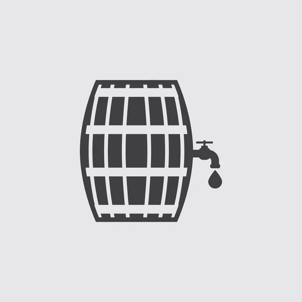 Beer barrel ikona ilustracja — Wektor stockowy