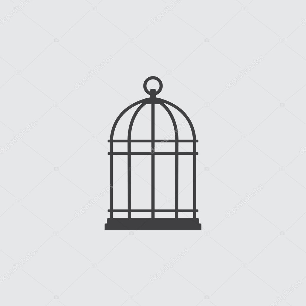 Bird cage icon illustration isolated vector sign symbol