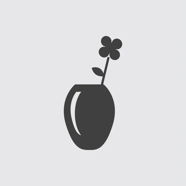 Illustration icône vase fleur — Image vectorielle