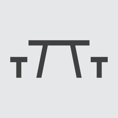 Masa ve sandalye simge tasarlamak