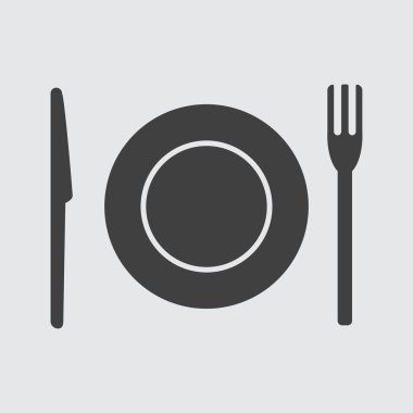 Tabak, çatal ve bıçak simge tasarlamak