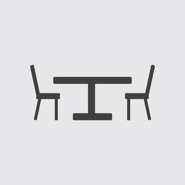 Illustration de chaise et icône de table — Image vectorielle