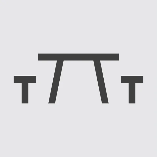 Bord och stol ikon illustration — Stock vektor
