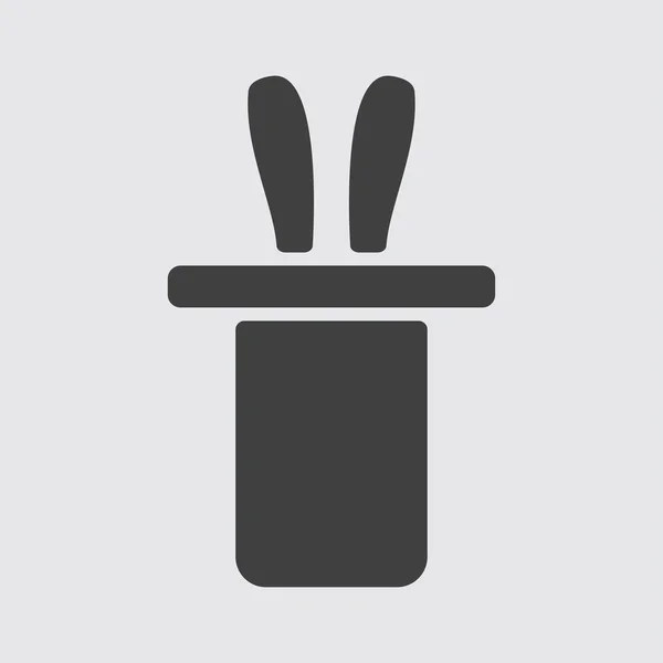 Illustration d'icône lapin au chapeau — Image vectorielle