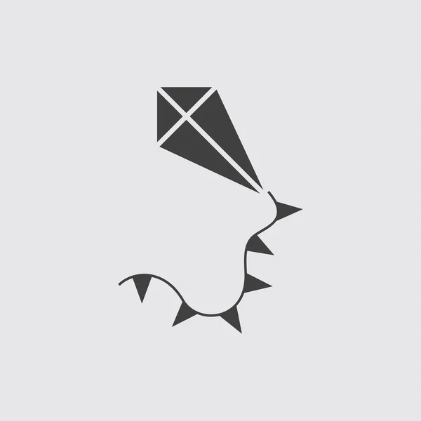 Kite pictogram illustratie — Stockvector