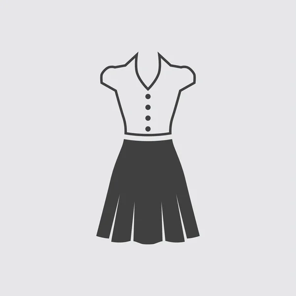 Blusa y falda icono ilustración — Vector de stock