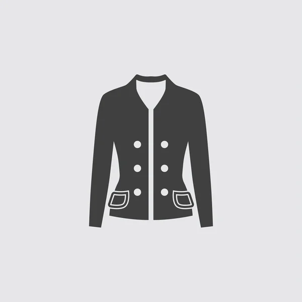 Kadın ceket simge tasarlamak — Stok Vektör