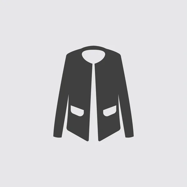 Ilustrasi ikon jaket wanita - Stok Vektor