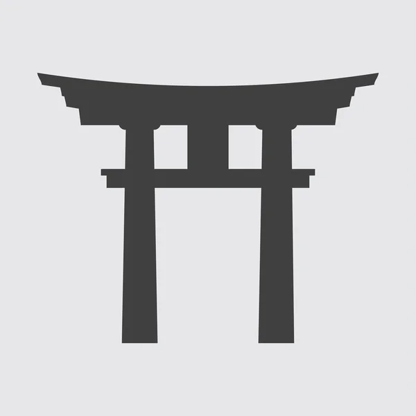 Torii gate icon illustration — Stock Vector