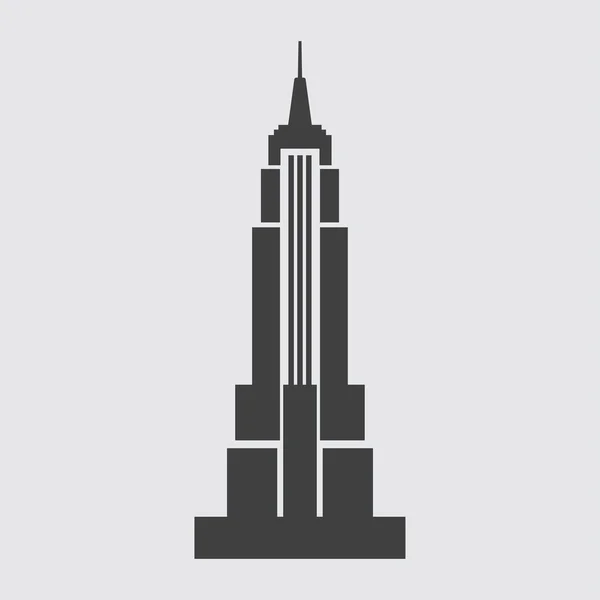 Ilustración del icono Empire State Building — Archivo Imágenes Vectoriales