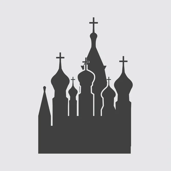 Illustration de l'icône de l'église St Basils — Image vectorielle