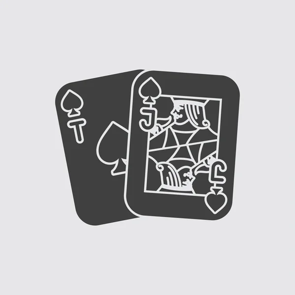 Juego de cartas icono ilustración — Vector de stock