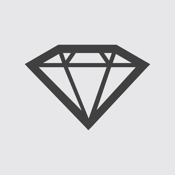 Illustrazione icona diamante — Vettoriale Stock