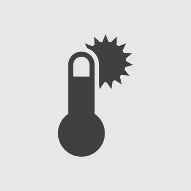 Termometre güneşli havalarda simge tasarlamak