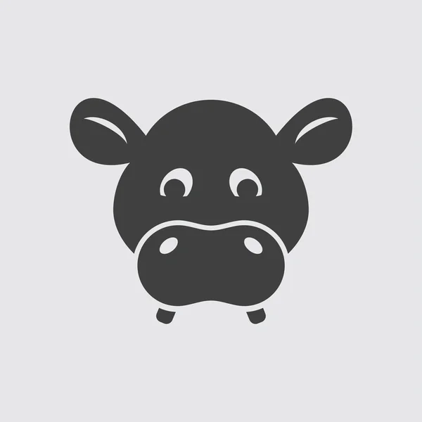 Hipopotam ikona ilustracja — Wektor stockowy