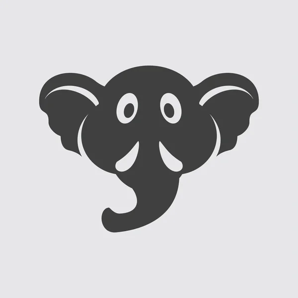 Иллюстрация значка слона — стоковый вектор