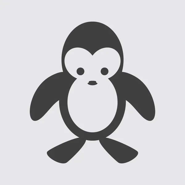 Пінгвін значок ілюстрація — стоковий вектор