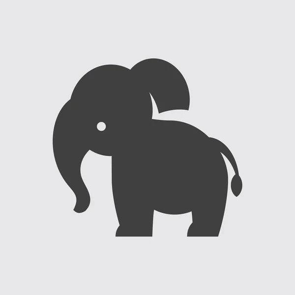 Illustrazione icona elefante — Vettoriale Stock