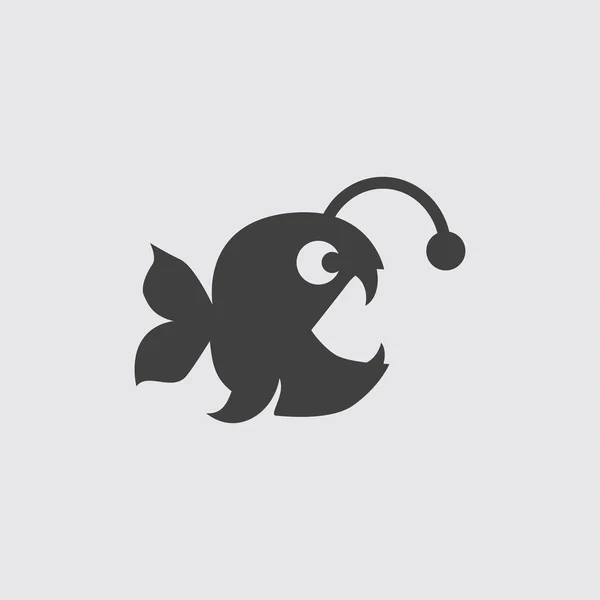 Ilustración del icono del pez salvaje — Archivo Imágenes Vectoriales