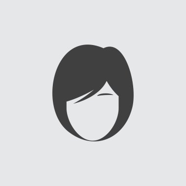 Kadın saç modeli simge tasarlamak