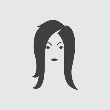 Kadın saç modeli simge tasarlamak