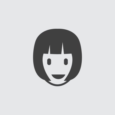 Kadın saç modeli simge tasarlamak