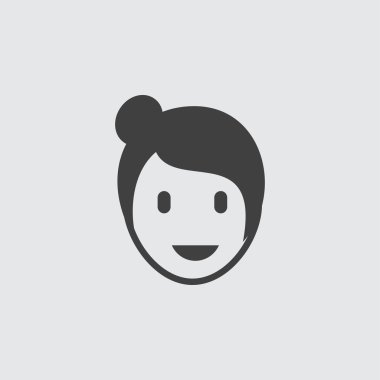 Kadın saç modeli simge tasarlamak