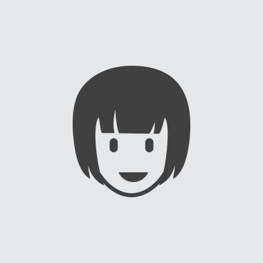 Kız saç modeli simge tasarlamak