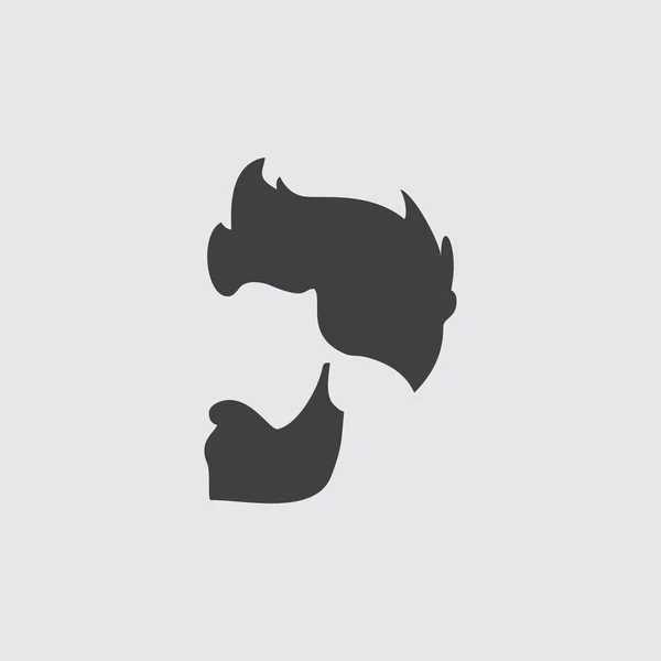 Man with beard icon illustration - Stok Vektor