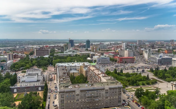 Novosibirsk uitzicht vanaf het dak — Stockfoto
