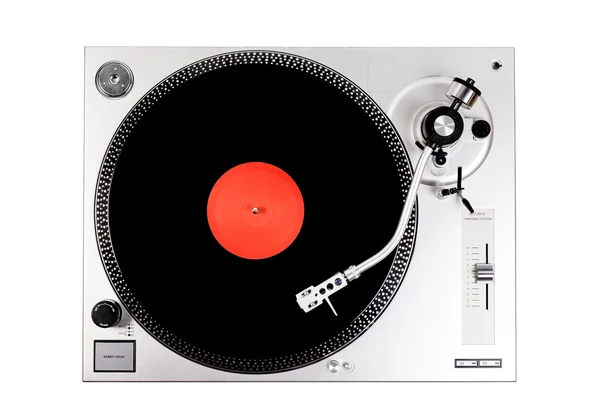 Vinyl-Player auf weißem Hintergrund — Stockfoto