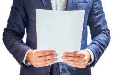 Proje belgeleri okuma işadamı