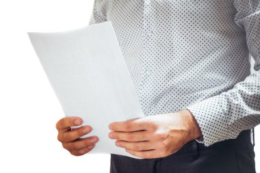 Proje belgeleri okuma işadamı