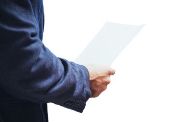 Proje belgeleri okuma işadamı