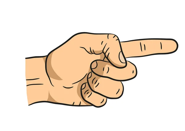 Bras. Direction du geste à droite — Image vectorielle