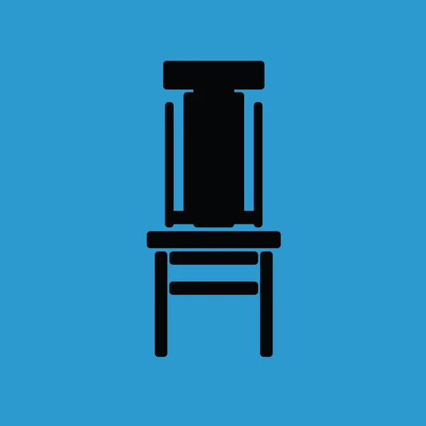 Silhouette sedia su sfondo blu — Vettoriale Stock