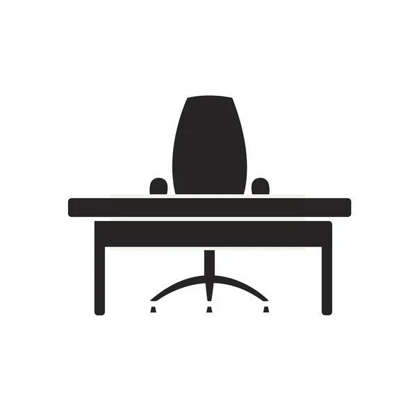 Silhouette di una sedia e un tavolo — Vettoriale Stock