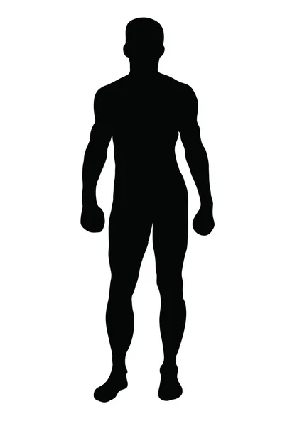 Zwarte man, silhouet — Stockvector