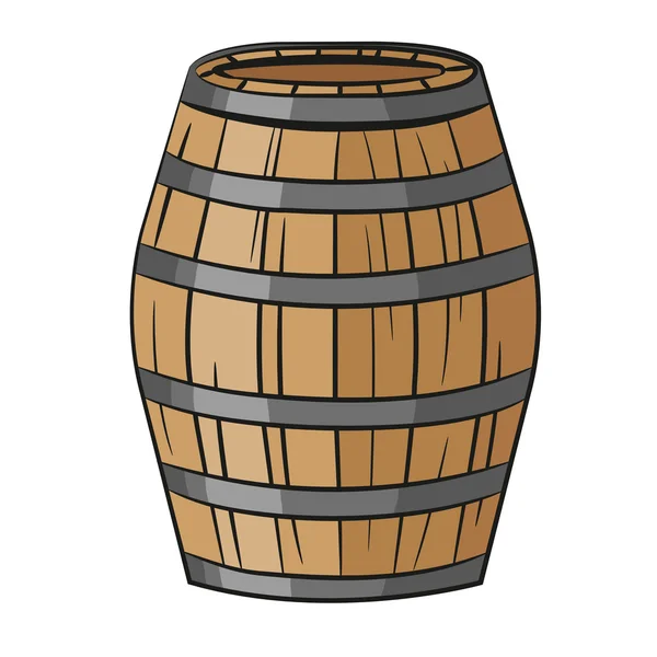 Wooden barrel two — Stock Vector