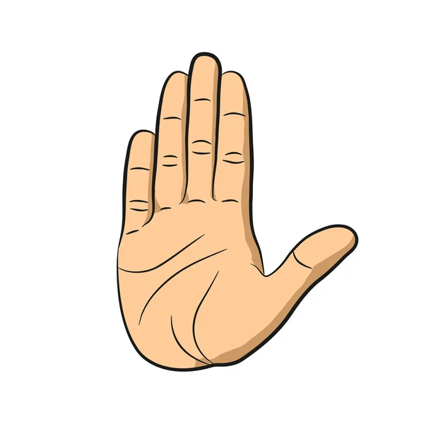 Stop - άνθρωπος χέρι — Διανυσματικό Αρχείο
