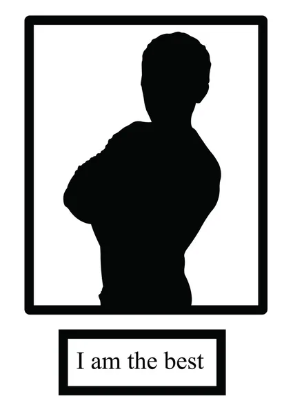 Silhouette of man — Stock Vector