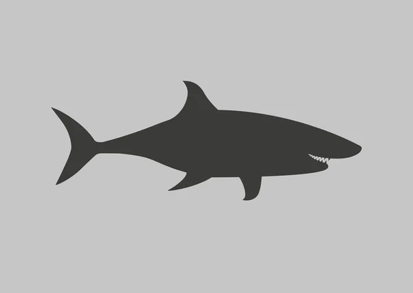 Shark with jaws — Stock Vector